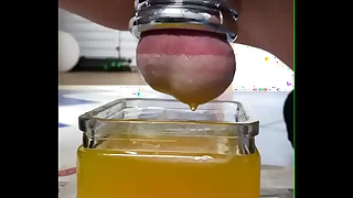 Balls and flannel in hot wax