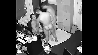 Wild threesome night at work  (bonus cam)