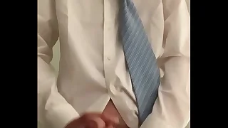 Twink jerking off involving formal machinery