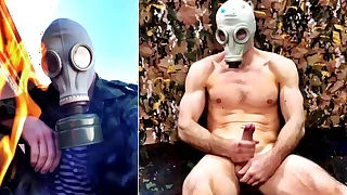 Hot russian soldier camp a secret bunker where he jerks not present and cums