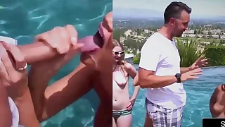 Hot guy almost beautiful cock gives facial