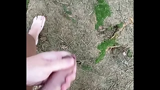 Masturbating in the forest