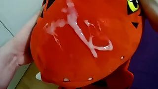 Guilmon plush gets glazed