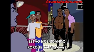 Desenho de sexo gay com super heroi