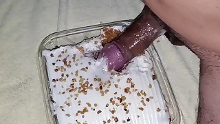 Fucking my cream covered carrot bun unloading my favorite cum frosting be beneficial to a tasty treat.