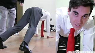 Frank boy spanked hard in a suit and tie