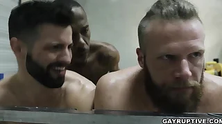 2 robust construction workers are preparing for their newest project to pass for inspection and they will call to mind even suck a gumshoe just to pass.