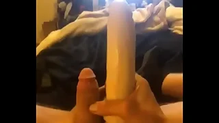 Ronpinelli898 putting a giant dildo up my aggravation