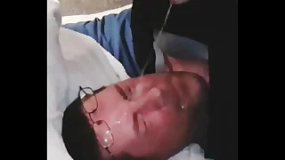 Big self facial cum splatter