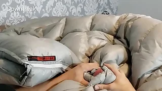 Downfreak has a down film fetish. he humps satin pillows and down comforter.