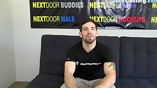 Casted muscular amateur strokes phony cock