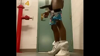 Say farewell to aficionado in building stairway