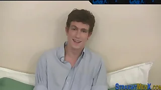 Muscly straighty tugs cock