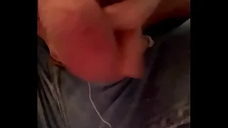 Jeans and horny cock