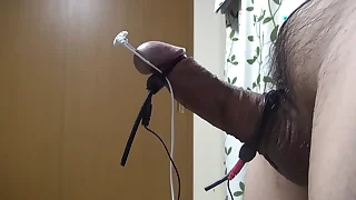 電極オナニー大量射精