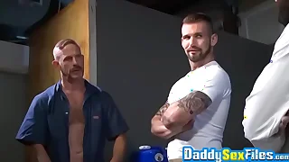 Horny stephen harte unperceived in cum after threesome fucking