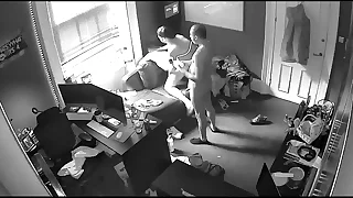 Fucked by employees in office lunch