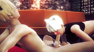 Yaoi femboy - alan handjob and blowjob - yellow-belly trap crossdresser anime manga japanese asian game porn uncaring