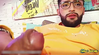 Jerking my big concluded cock until i cum. would you like me to cum in your ass next? ?