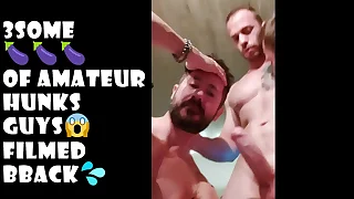 Bareback fucked and filmed by three beamy guys - real cam - thresome -  with alex barcelona