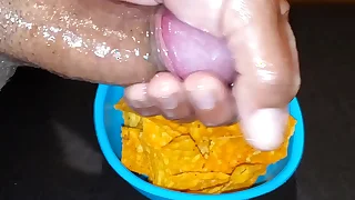 Doritos always taste better with my rife with cum topping.