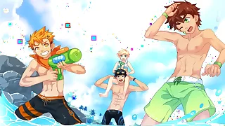 Twinks flirting and fighting on be passed on beach - camp buddy - yoichi route - part 10