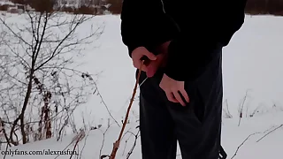 Russian teen pissing on snow here mention